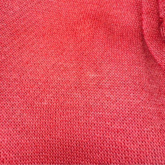 Vintage 80s 90s BUGLE BOY Red Sweater Sweatshirt L Striped Mock Neck *FLAWS - Picture 8 of 11